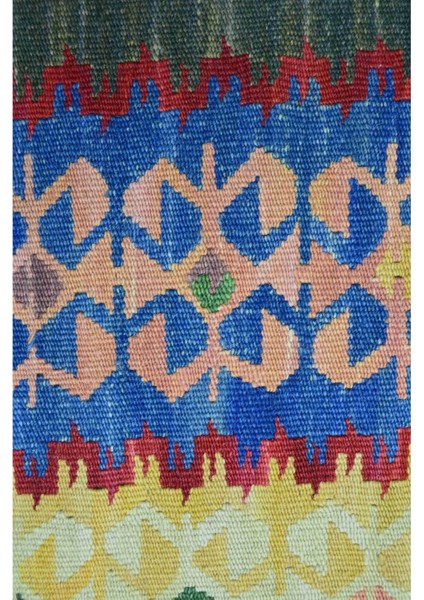 El Dokuma Renkli Kirmen Yünü ve Doğal Kök Boya Kilim 120 x 180 cm (2.16 M²)