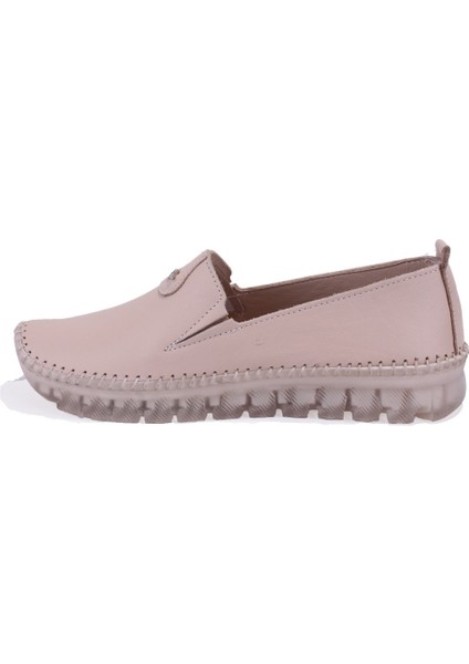 DZA07-63114 Bej Ortopedik Günlük Deri Kadın Ayakkabı modelleri