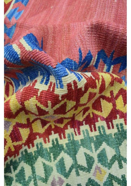 El Dokuma Renkli Kirmen Yünü ve Doğal Kök Boya Kilim 120 x 180 cm (2.16 M²) fırsatları