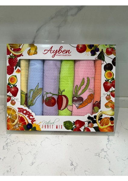 6'lı Mutfak Havlusu Meyveli Set 50 x 70 cm fırsatları
