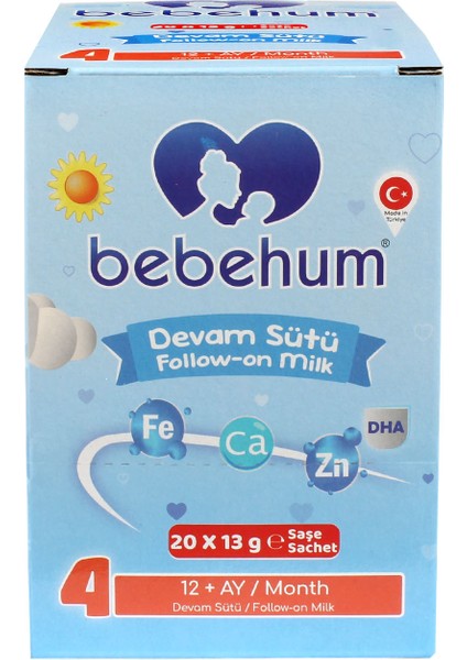 4 Numara Tek Kullanımlık Bebek Devam Sütü 20 Adet