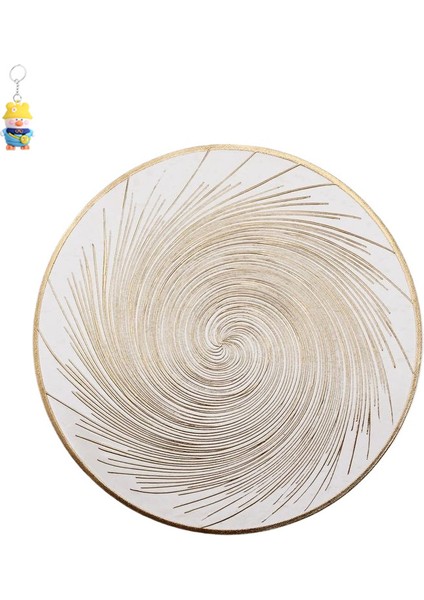 6 Adet Yemek Masası Mat Yağ Geçirmez Su Geçirmez Kaymaz Placemat Ev Yaratıcı Yuvarlak Girdap Pvc Mutfak Altlığı (Yurt Dışından)
