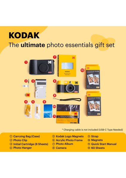 Mini Shot 2 Era Siyah Filmli Fotoğraf Makinesi + 60 Adet Baskı Seti + Aksesuar Kiti fiyatları