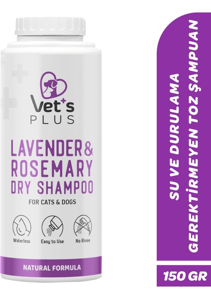 Kedi ve Köpekler İçin Lavanta ve Biberiye Özlü Toz Şampuan 150gr