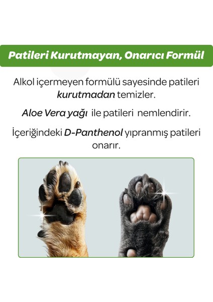 Kedi ve Köpekler Için Aloe Vera Özlü Pati Temizleme Köpüğü 150ML fırsatları
