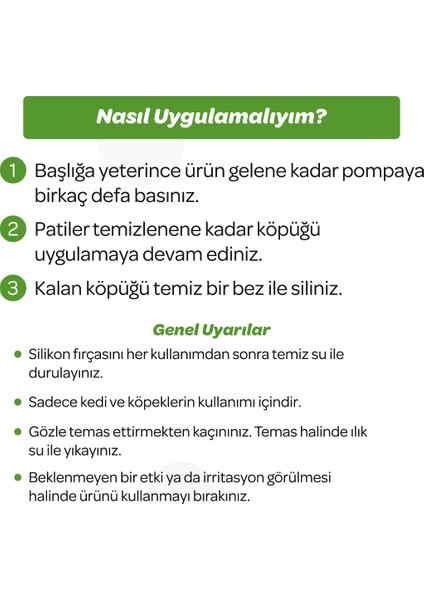 Kedi ve Köpekler Için Aloe Vera Özlü Pati Temizleme Köpüğü 150ML indirimleri