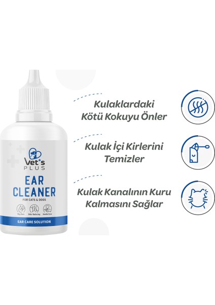 Kedi ve Köpekler İçin Kulak Temizleme Solüsyonu 100ml