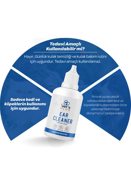 Kedi ve Köpekler İçin Kulak Temizleme Solüsyonu 100ml