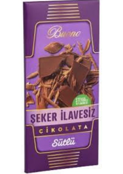 Buona Şeker Ilavesiz Çikolata Sütlü Stevyalı Stevia ile Tatlandırılmış 100 gr fiyatları