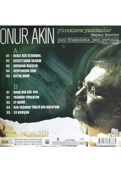 Onur Akın Yüreklere Yazılanlar Plak