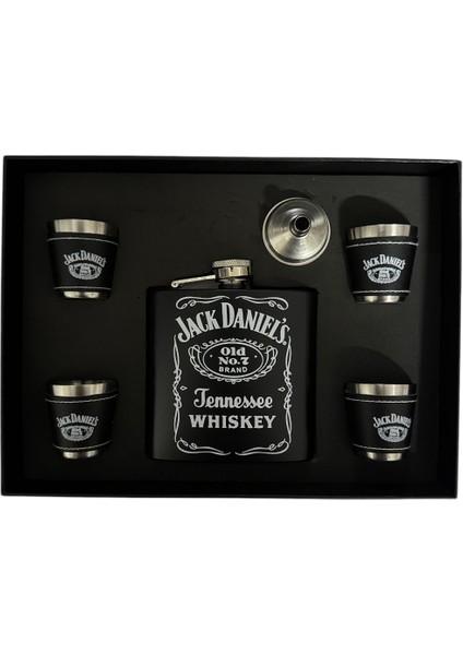 Jack Danıel's 6 Parça Siyah Matara Seti