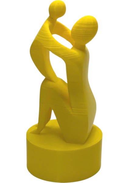 3D Anne ve Çocuk Figürlü Biblo Büst