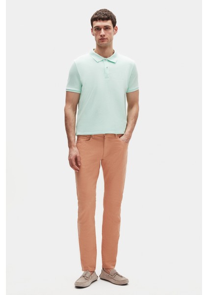 Regular Fit Mint %100 Pamuklu Uzun Ömürlü Kıvrılmaz Polo Yaka Nakışlı T-Shirt 4HC14ORT51000 fırsatları