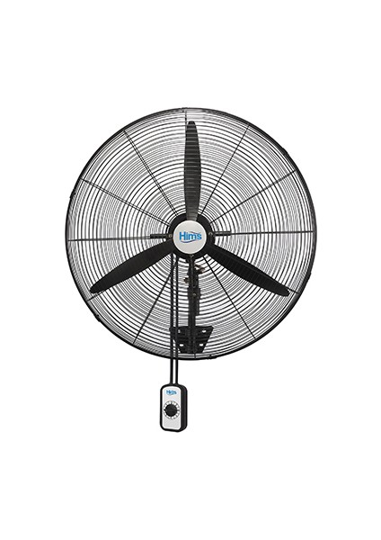 Hef-Da650 190w 65 Cm Siyah 3 Kanat Anahtarlı Sanayi Tipi Duvar Vantilatörü