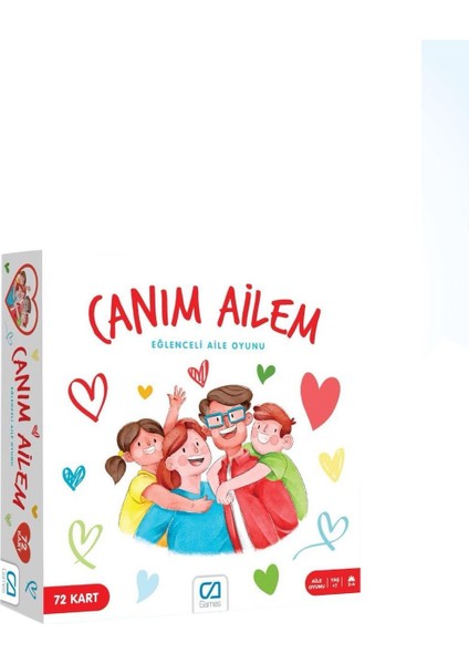 Canım Ailem 72 Kart Eğlenceli Aile Oyunu Kutu Oyunu