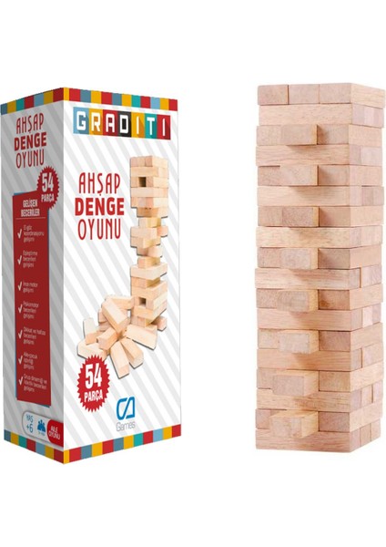 C&a Games Graditi Ahşap Denge Oyunu 54 Parça