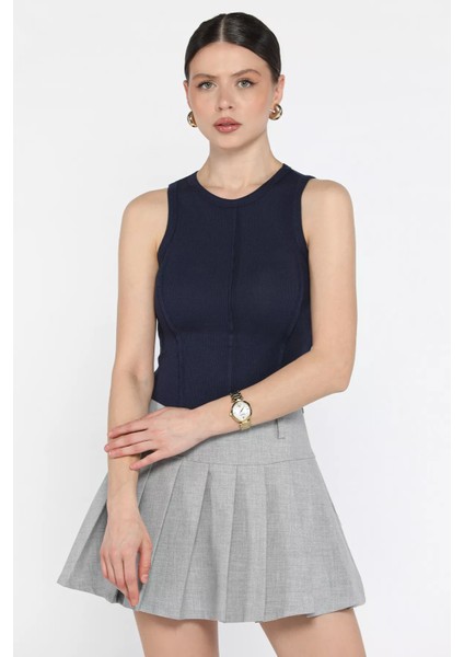 Kadın Bisiklet Yaka Parçalı Likralı Bluz P-00016047 fiyatları