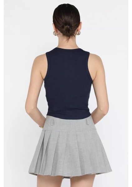 Kadın Bisiklet Yaka Parçalı Likralı Bluz P-00016047 modelleri