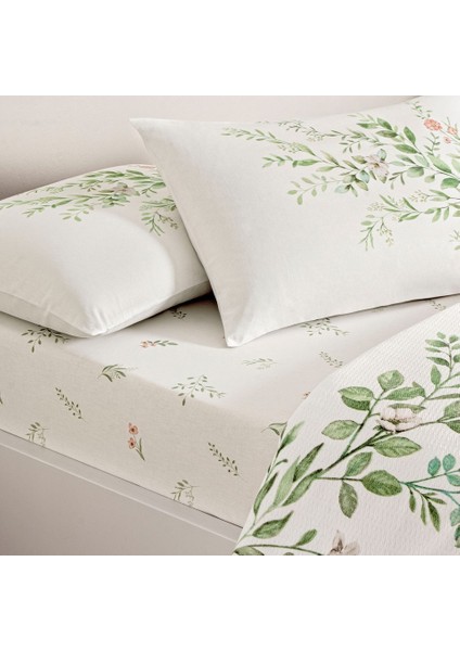 Bloomy Yeşil Tek Kişilik Pamuklu Pike Takımı fiyatları