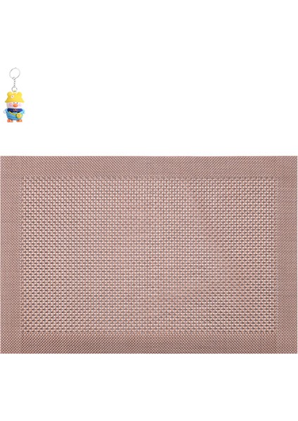 6 Adet Teslin Yemek Mat Masa Mat Kaymaz Su Geçirmez Isı Yalıtım Mat Pvc Batı Yemek Mat Tabak Mat Kase Mat Bardak Altlığı (Yurt Dışından)