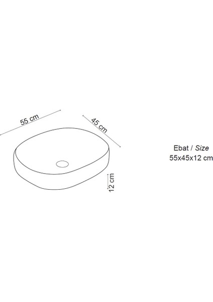 Tezgahüstü Lavabo EY-4712 Beyaz