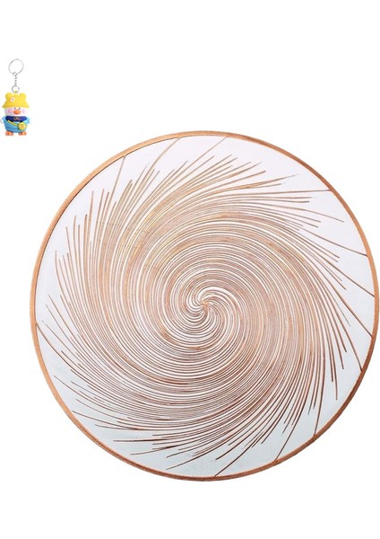 6 Adet Yemek Masası Mat Yağ Geçirmez Su Geçirmez Kaymaz Placemat Ev Yaratıcı Yuvarlak Girdap Pvc Mutfak Altlığı (Yurt Dışından)