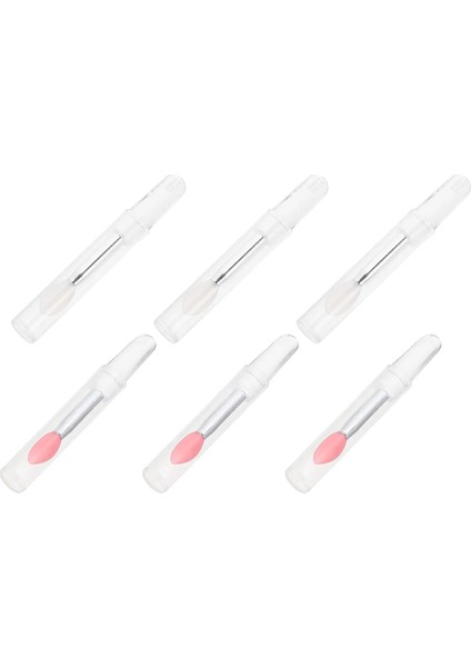 6pcs Makyaj Fırçası Silikon Başlıklar Dudak Maske Fırçası Aracı Kadın Göz Farı Ruj Makyaj Uygulayıcısı Kızlar Için Güzellik Araç Keşif Renk: Gösterildiği Gibi (Yurt Dışından)