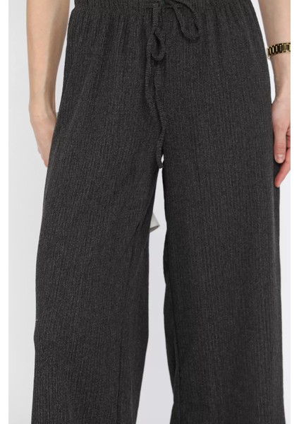 Kadın Bel Bağlamalı Likralı Kumaş Pantolon P-00016037