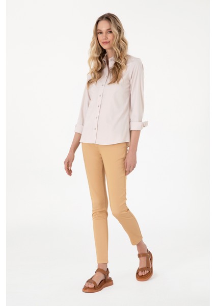 Kadın Camel Pantolon (Kanvas-Chino) 50307940-VR015