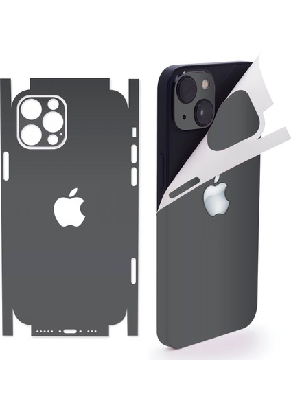 Iphone 16 Pro Için 360 Full Arka Kaplama Koruma Sticker - 14 Farklı Renk- Koyu Gri