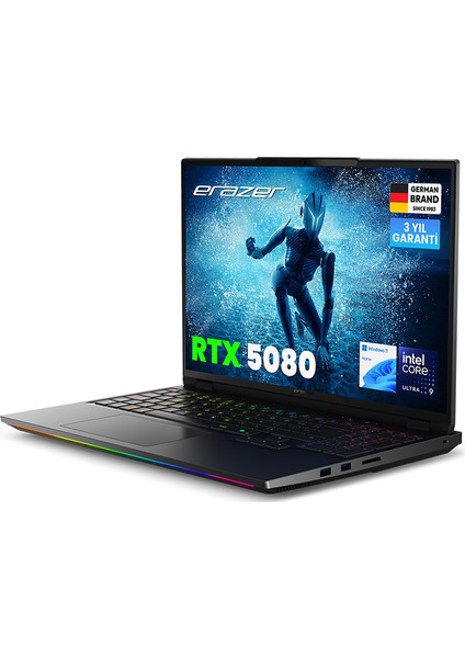 Beast 16 X1 MD62733 Intel Ultra 9 275HX 32GB Ram 2tb SSD RTX5080 16" 300Hz Qhd+ W11H Oyuncu Laptop