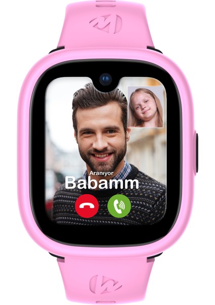 Watch 5 Plus Akıllı Çocuk Saati - Görüntülü Arama Pembe
