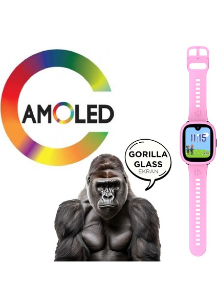 Watch 5 Plus Akıllı Çocuk Saati - Görüntülü Arama Pembe modelleri