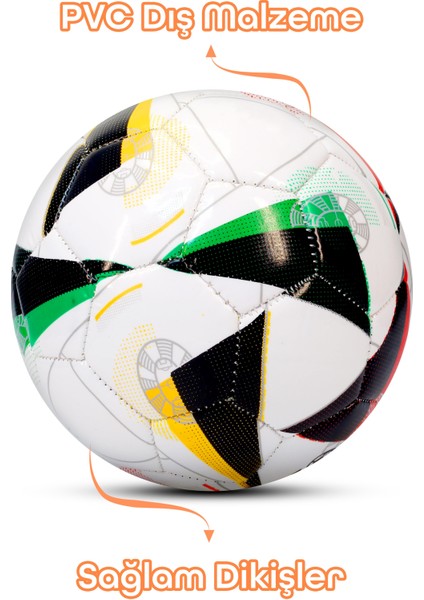 Hentbol Topu Renkli Euro Parlak Katmanlı Çocuk Mini Futbol Topu No:1 Iç Mekan Minik Top F88