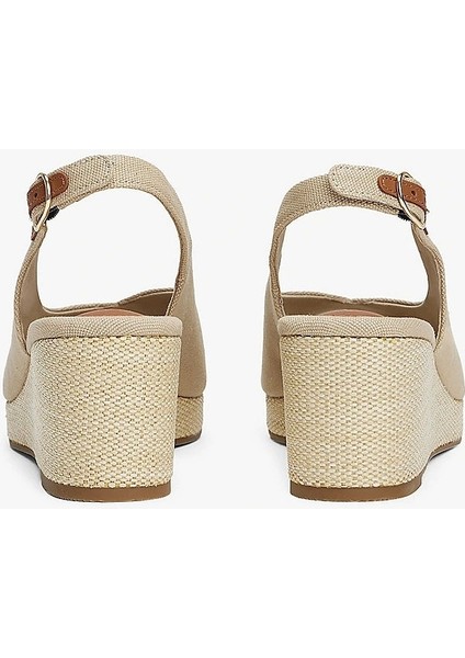 Kadın Canvas Slingback Espadril Sandalet