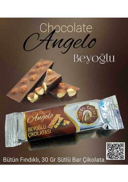 Angelo Chocolate 24 Adet 30 gr Bütün Fındıklı Beyoğlu Çikolatası