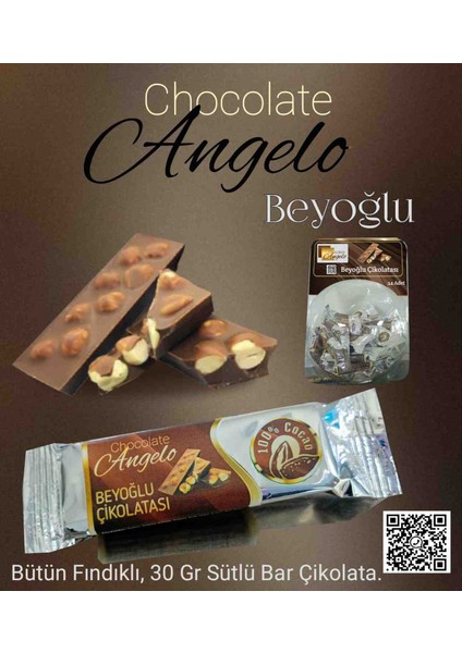 Angelo Chocolate 24 Adet 30 gr Bütün Fındıklı Beyoğlu Çikolatası