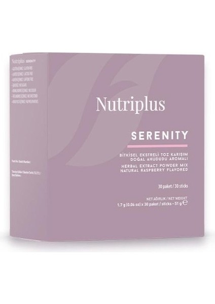 Nutriplus Serenity Ahududu Aromalı Çay 1.7 gr x 30
