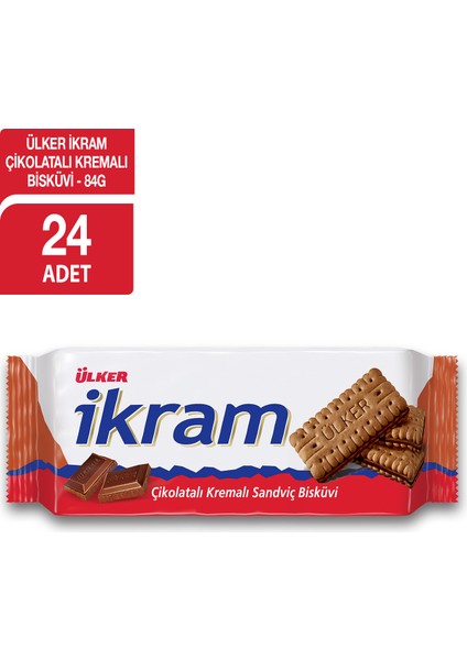 İkram Kakaolu Sandviç 84 gr x 24'lü