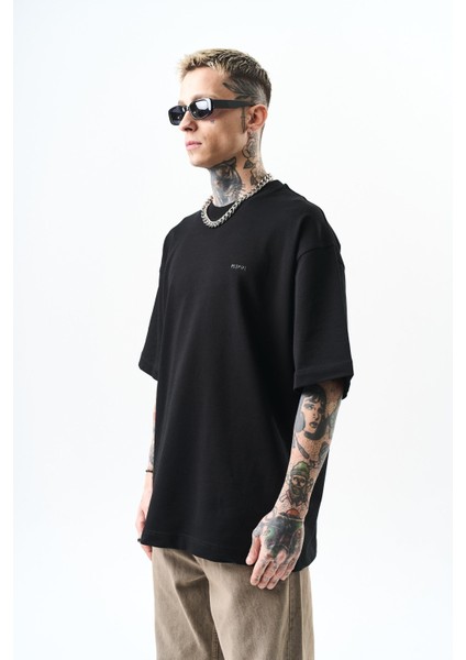 Erkek Respire Yazı Detaylı Oversize T-Shirt Bebe Mavi fiyatları