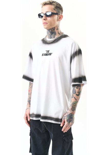 Erkek The Standard Baskılı Oversize T-Shirt Bordo fiyatları