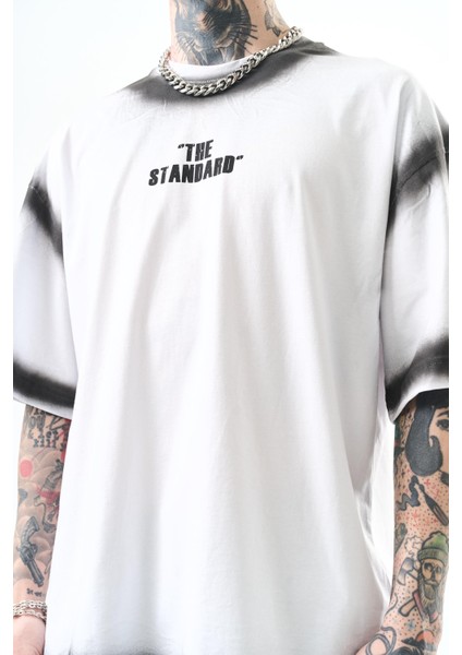 Erkek The Standard Baskılı Oversize T-Shirt Bordo fırsatları