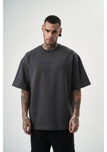 Erkek Da Vinci Baskılı Oversize T-Shirt Beyaz fiyatları
