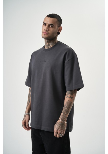 Erkek Da Vinci Baskılı Oversize T-Shirt Beyaz modelleri