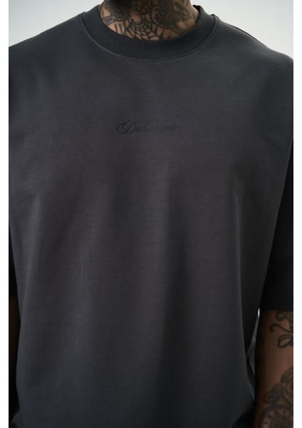 Erkek Da Vinci Baskılı Oversize T-Shirt Beyaz indirimleri
