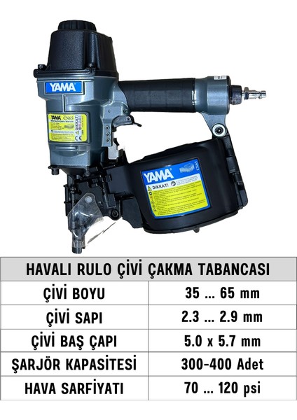 YAT-CN65 Havalı Rulo Çivi Çakma Tabancası