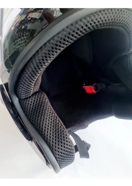 Çenesiz Kask Yazlık Beyaz Standart Beden - Motosiklet
