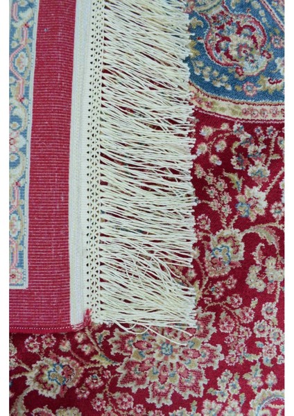 Bambu Iplikten Dokuma Parlak Tuşeli Kırmızı ve Lacivert Renk Mihraplı Seccade (83 x 125 cm ) fırsatları