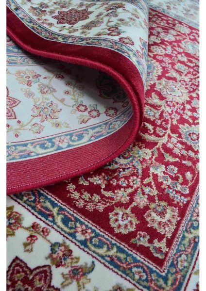 Bambu Iplikten Dokuma Parlak Tuşeli Kırmızı ve Lacivert Renk Mihraplı Seccade (83 x 125 cm ) indirimleri