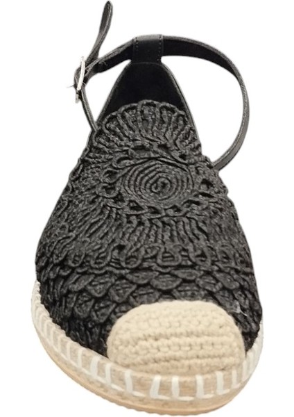 798603Z Bantlı Hasır Taban Yumuşak Iç Pedli Orjinal Hasır Dantel Örme Günlük Kadın Sandalet modelleri